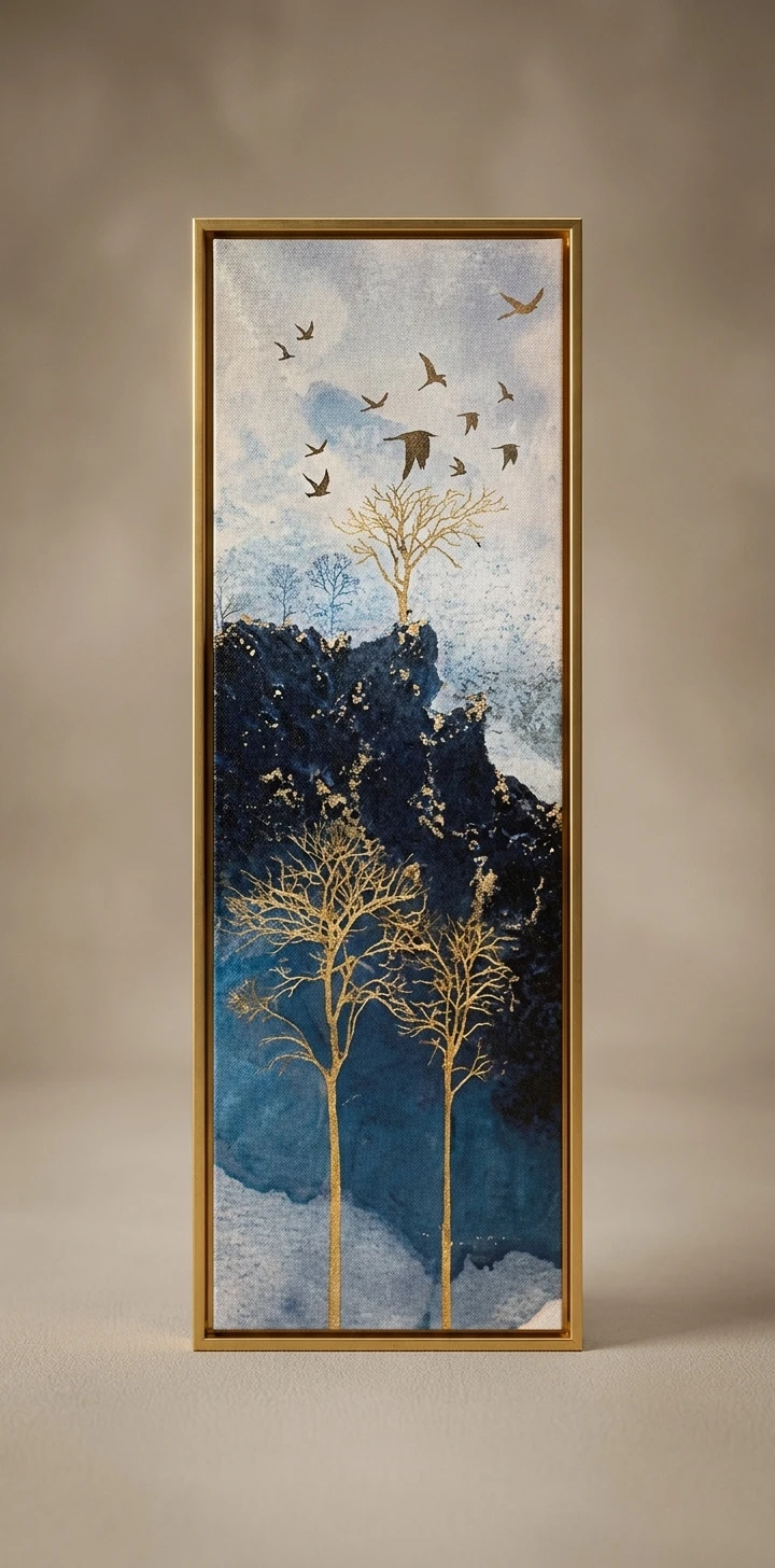Çerçeveli Yağlı Boya Tablo 40X120 Cm 2