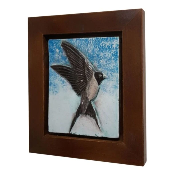 TH Kuş Figürü Dekoratif Pano 3 30X26 Cm 3
