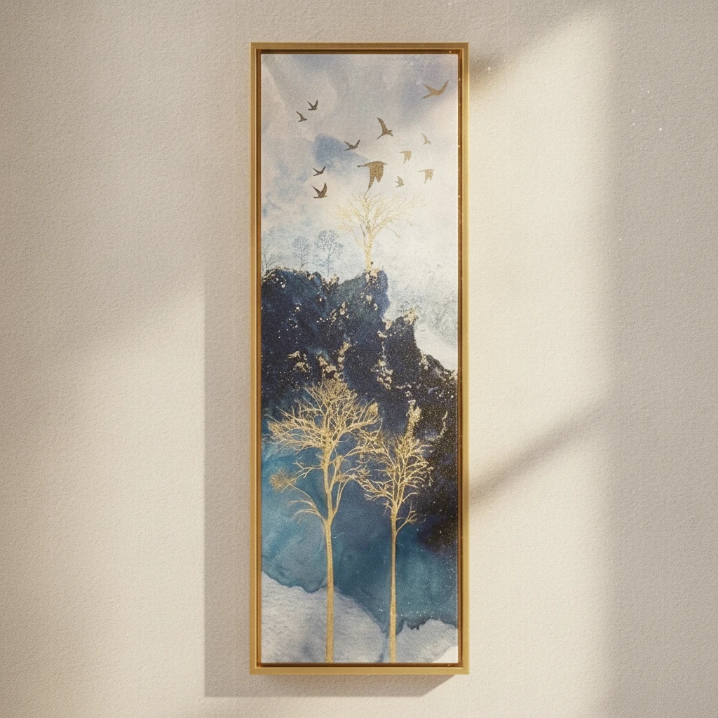 Çerçeveli Yağlı Boya Tablo 40X120 Cm 1