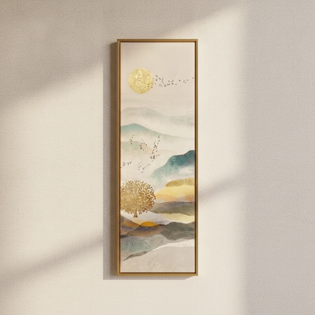 Çerçeveli Yağlı Boya Tablo 40X120 Cm 1
