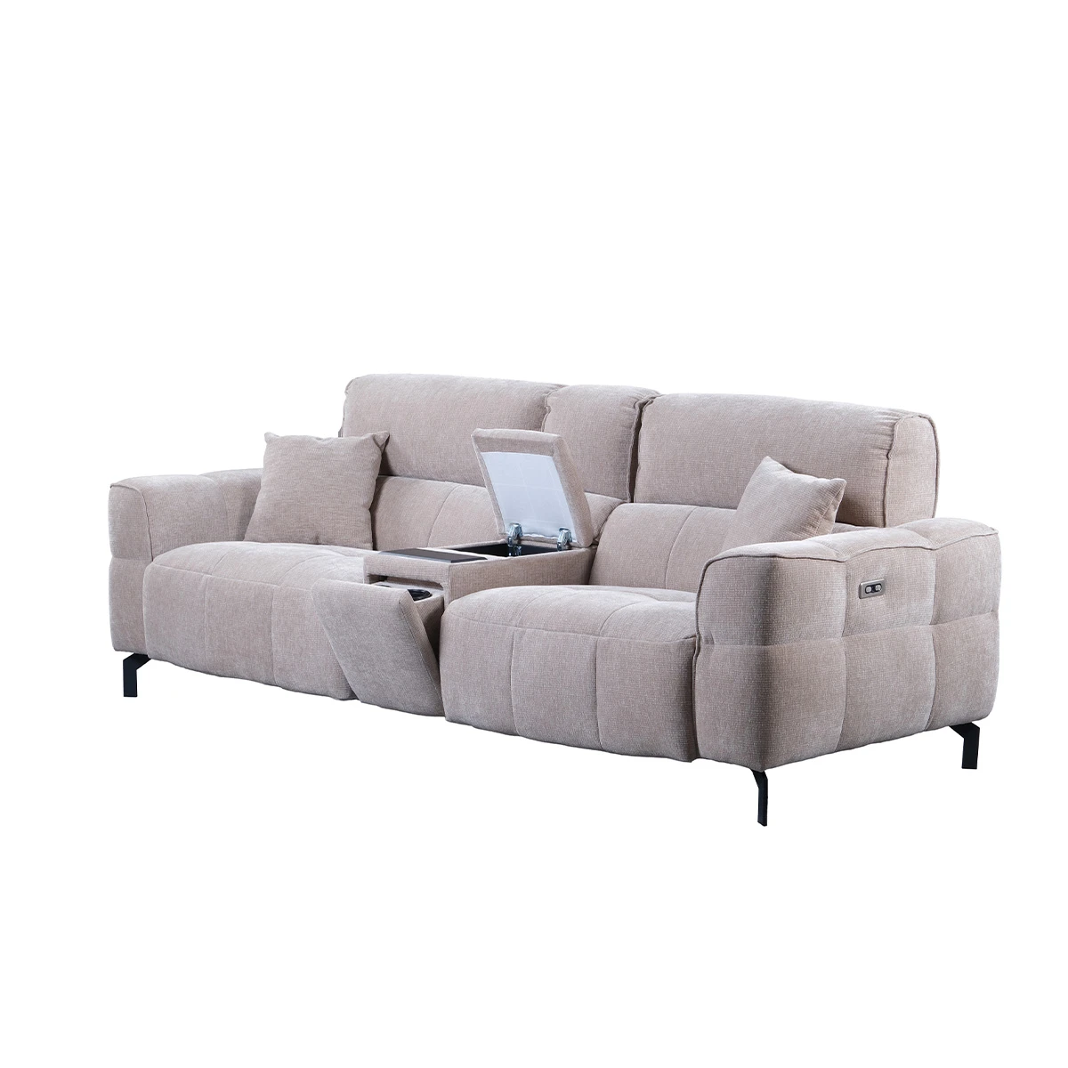 TH Tiffany Ara Modüllü İki Taraflı Recliner İkili Koltuk 7