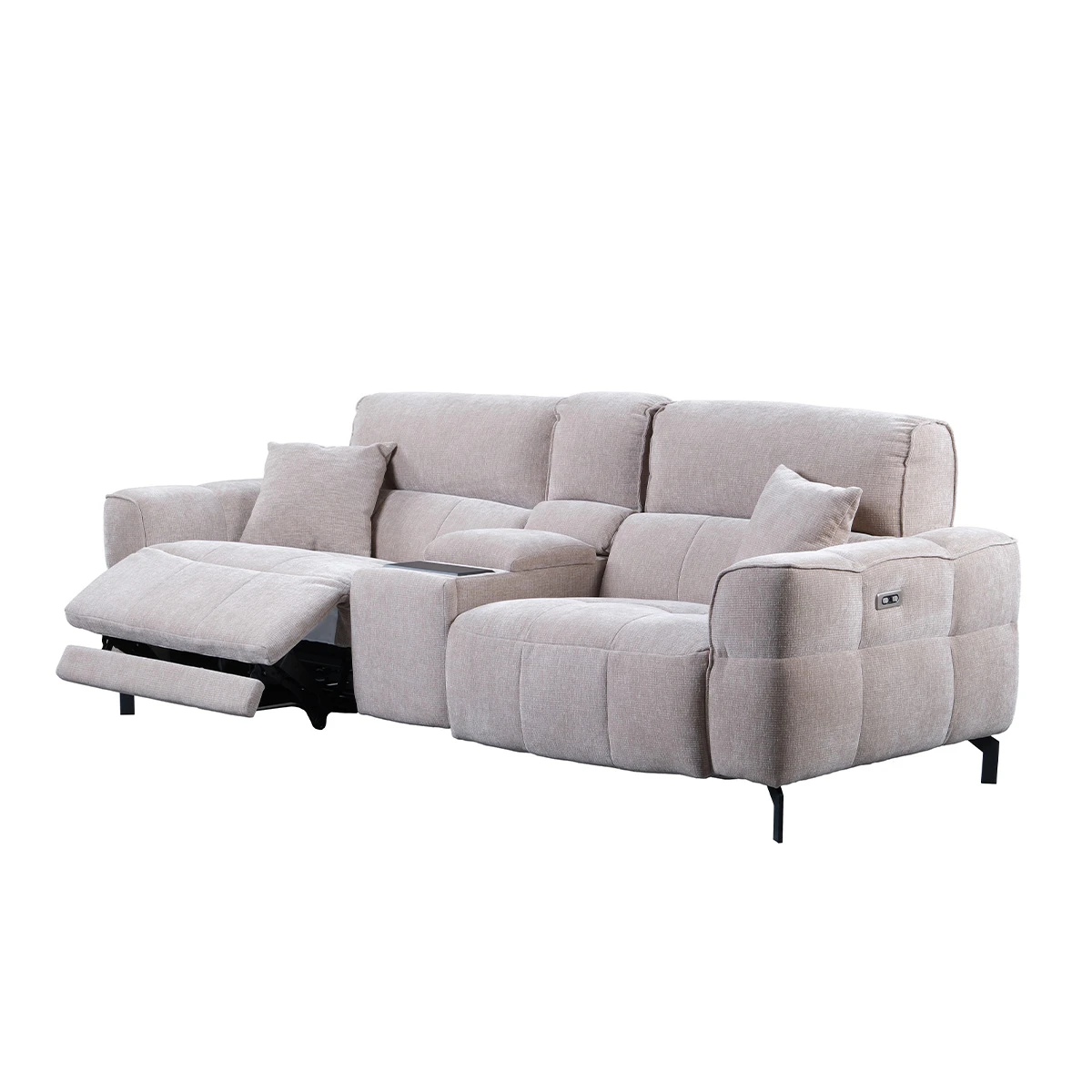 TH Tiffany Ara Modüllü İki Taraflı Recliner İkili Koltuk 8