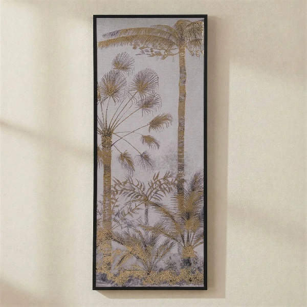 TH Altın Varaklı Tablo 42X102Cm 1