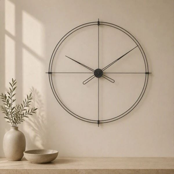 Timeless110 Siyah Dekoratif Duvar Saati 1