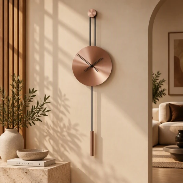 Serenity45Rosegold Duvar Saati 1
