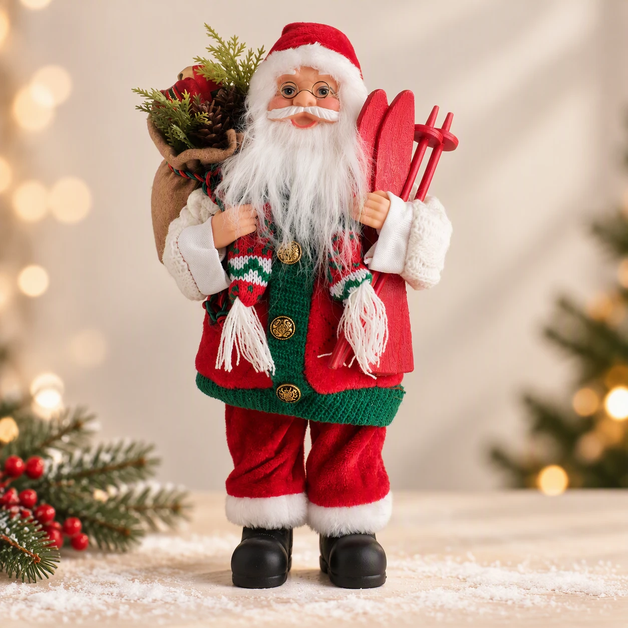 TH Noel Baba Ayakta Duran Çantalı 30 Cm 1