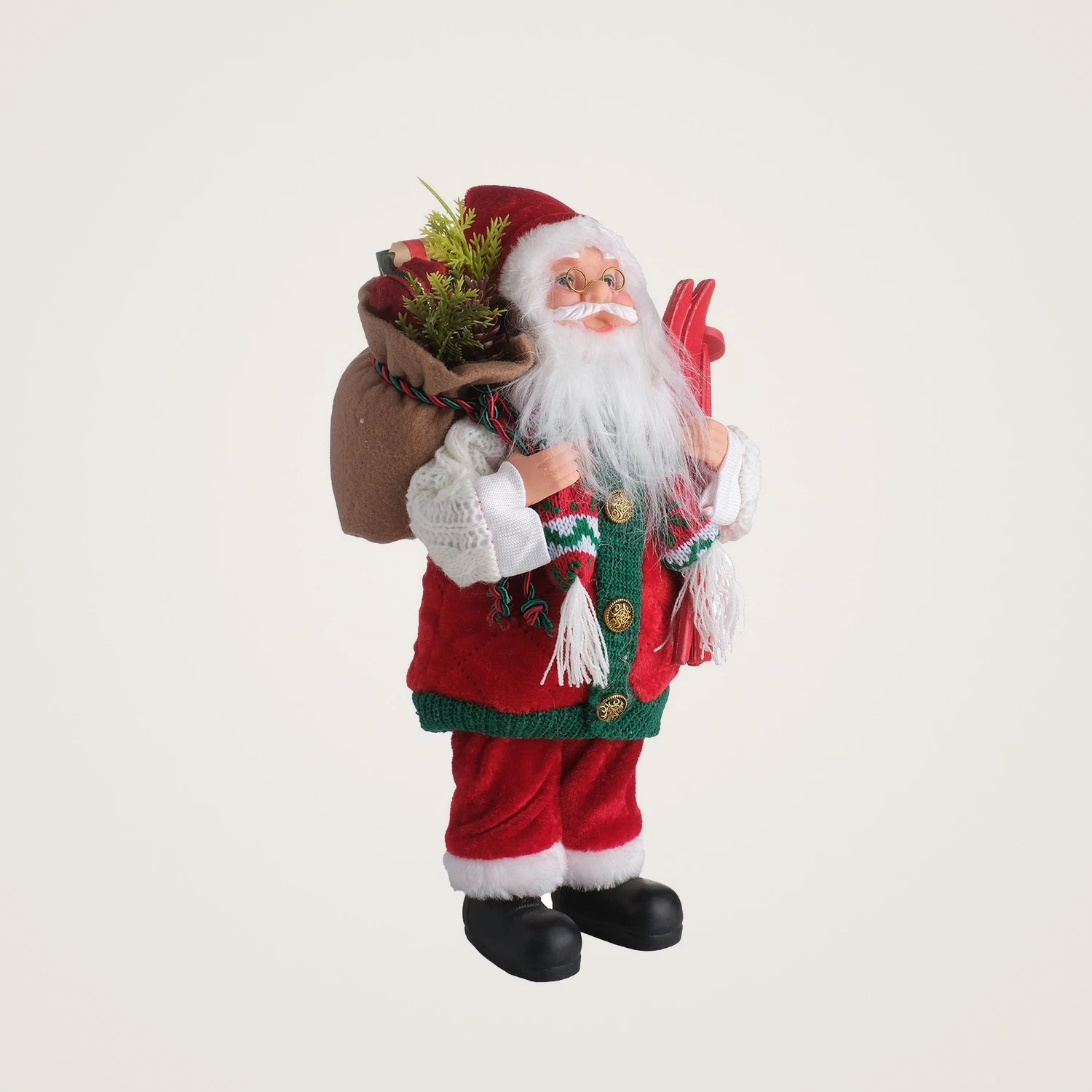 TH Noel Baba Ayakta Duran Çantalı 30 Cm 3