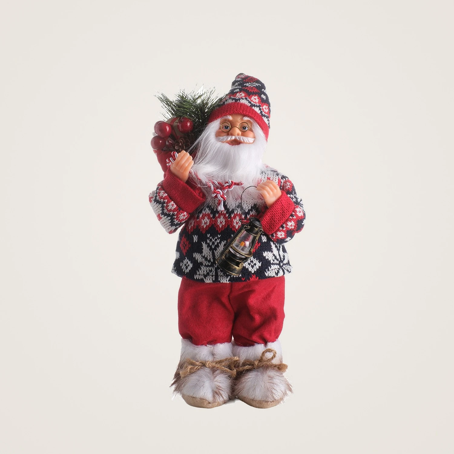 TH Noel Baba Ayakta Duran Çantalı Fener30Cm 3