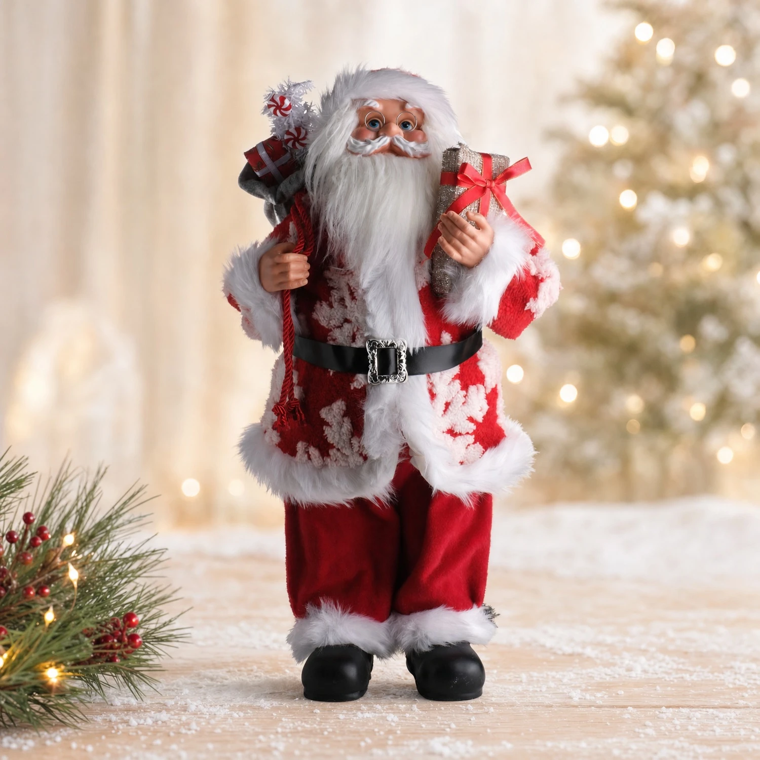 TH Noel Baba Ayakta Hediye Çantalı 60Cm 1