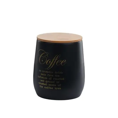 TH Galvaniz Bambu Kapak Coffee Saklama Kutu 2