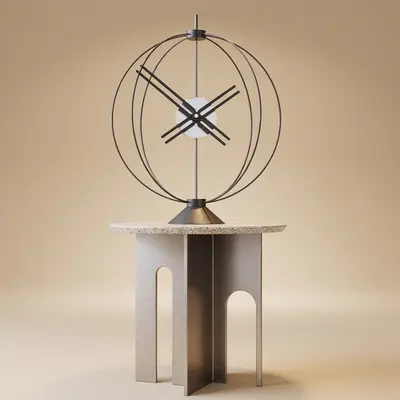 Atom35 Silver Dekoratif Masa Saati 2