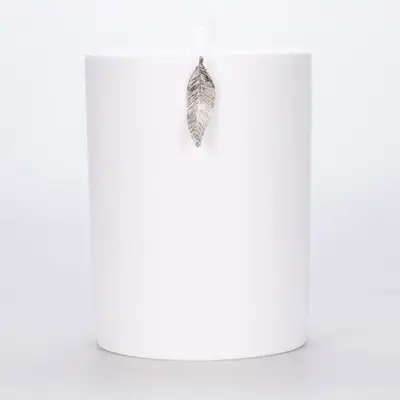 Leaf Çöp Kovası Beyaz Gümüş 2