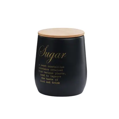 TH Galvaniz Bambu Kapaklı Sugar Saklama Kutu 2