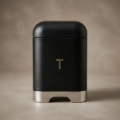 TH Galvaniz Metal Siyah T Saklama Kutusu