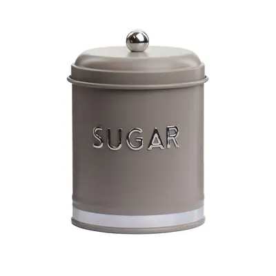 TH Galvaniz Metal Gri Sugar Saklama Kutusu 2