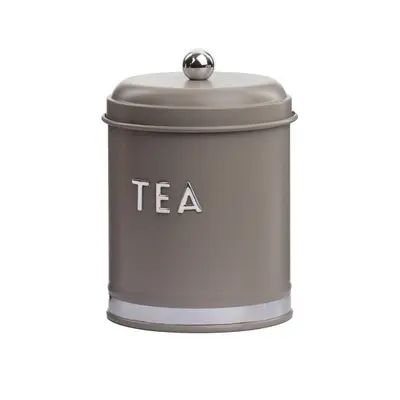 TH Galvaniz Metal Gri Tea Saklama Kutusu 2