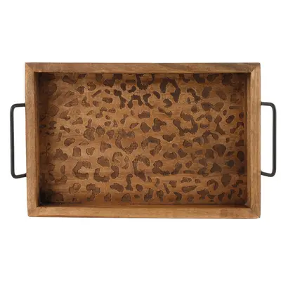 TH Natural Leopar Desenli Tepsi Küçük 2