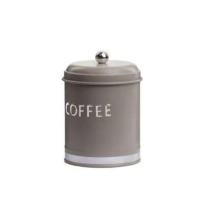 TH Galvaniz Metal Gri Coffee Saklama Kutusu 2