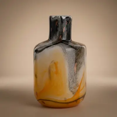 TH Cam Vazo Desenli Açık Bej 16X16X28 Cm