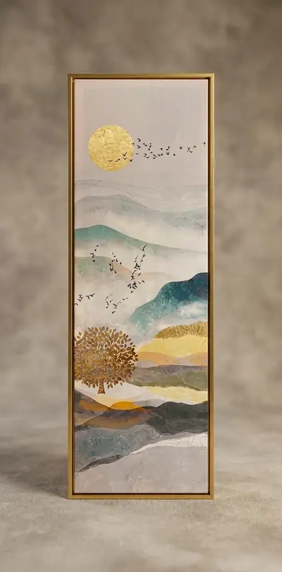 Çerçeveli Yağlı Boya Tablo 40X120 Cm 2
