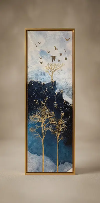 Çerçeveli Yağlı Boya Tablo 40X120 Cm 2