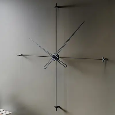 Compass90Siyah Dekoratif Duvar Saati 2