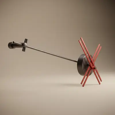Gravity Siyah Kırmızı Duvar Saati