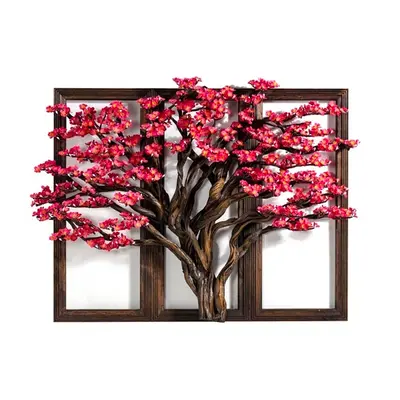 Üçlü Sakura Tablo - Kırmızı 2