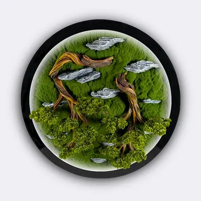 Led Işıklı Yuvarlak Bonsai Tablo-1 2