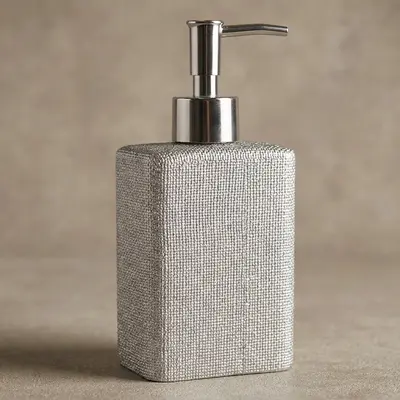 Linen Sıvı Sabunluk Gümüş