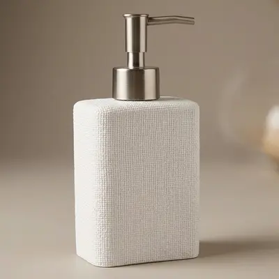 Linen Sıvı Sabunluk Beyaz