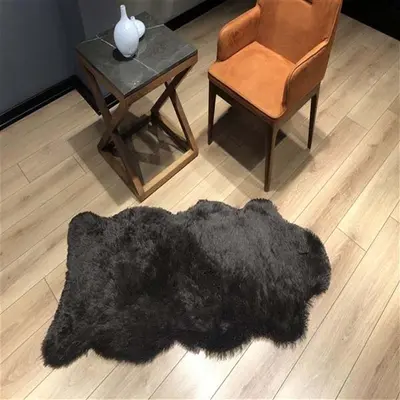 Tüy Dökmez Tavşan Tüyü Halı Siyah 16 2