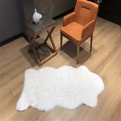 Tüy Dökmez Tavşan Tüyü Halı Beyaz 16 2