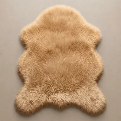Tüy Dökmez Tavşan Tüyü Halı Camel 14