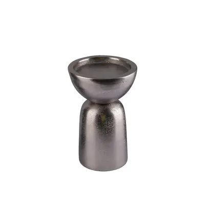 TH Şamdan Dekoratif Antik Silver 11x11x17Cm 2