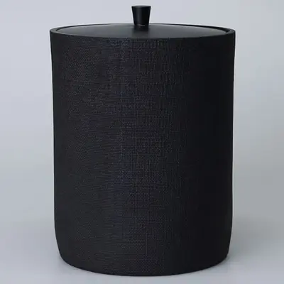 Linen Çöp Kovası Siyah 2