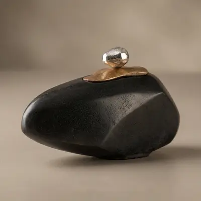 TH Çakıl Kutusu Dekoratif Obje 25x11x14 Cm