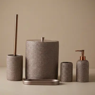 Natural Banyo Seti Taupe