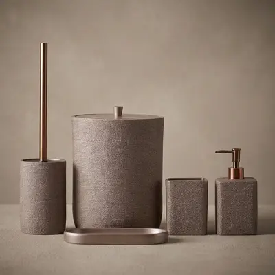 Linen Banyo Seti Taupe