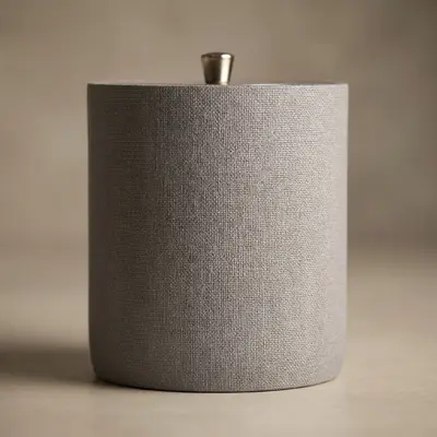 Linen Çöp Kovası Gri