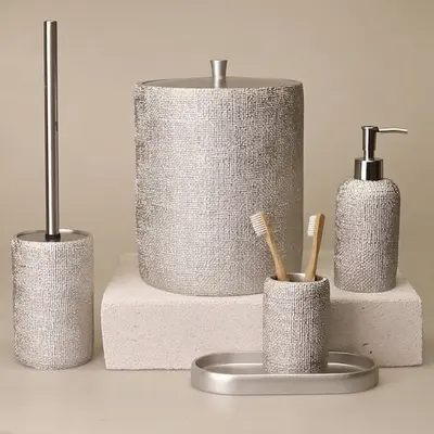 Natural Banyo Seti Gümüş