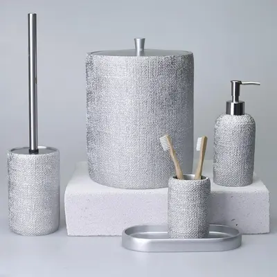 Natural Banyo Seti Gümüş 2