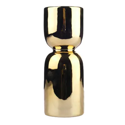 TH Parlak Gold Metal Dekoratif Mumluk 16Cm 2
