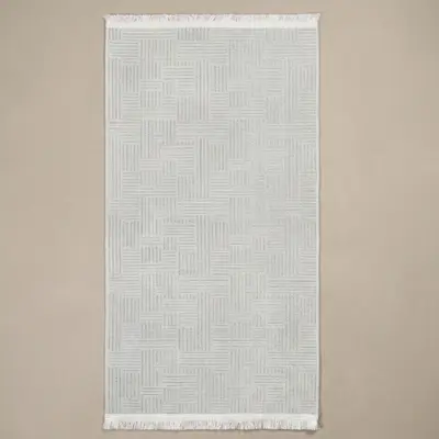 Şönil Dokuma Halı Beyaz 100x200 cm
