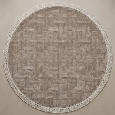Şönil Dokuma Halı Vizon 160x160 cm