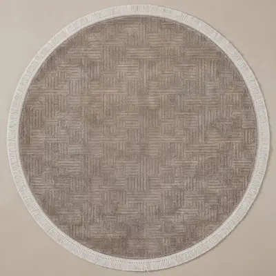 Şönil Dokuma Halı Vizon 100x100 cm