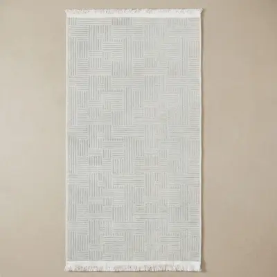 Şönil Dokuma Halı Beyaz 160x230 cm