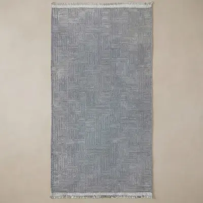 Şönil Dokuma Halı Gri 80x200 cm
