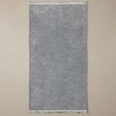 Şönil Dokuma Halı Gri 80x300 cm