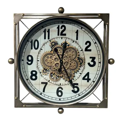 Çarklı  Metal Duvar Saati CM24129 2